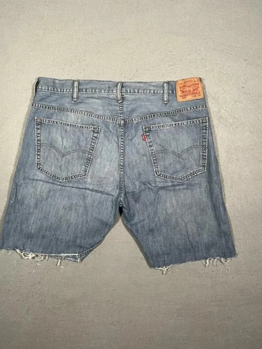 Levi’s 569 Light Blue Baggy Denim Shorts Relaxed Fit Mens W38 I10